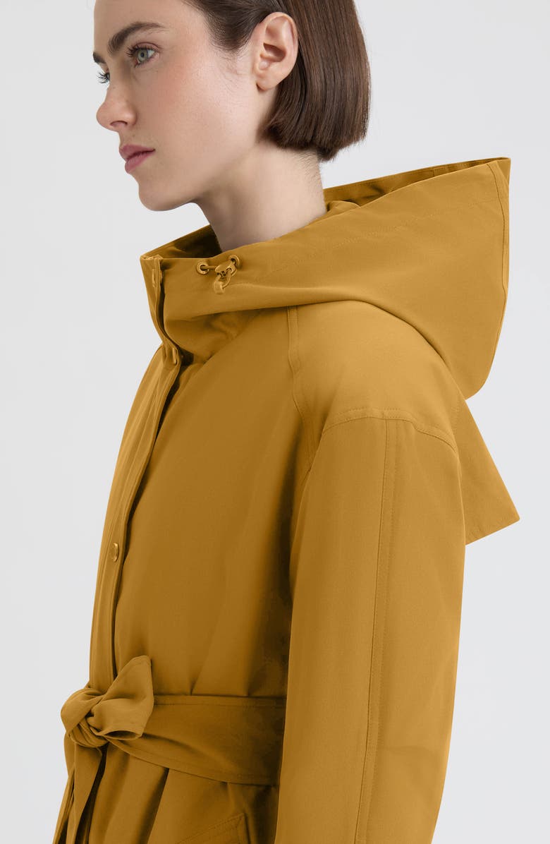 Hunter Violet Hooded Long Trench Coat, Alternate, color, Gold Sand