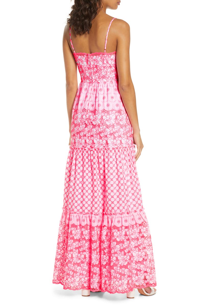 Lilly Pulitzer<sup>®</sup> Lily Pulitzer<sup>®</sup> Kyla Embroidered Eyelet Sleeveless Maxi Dress, Alternate, color, 