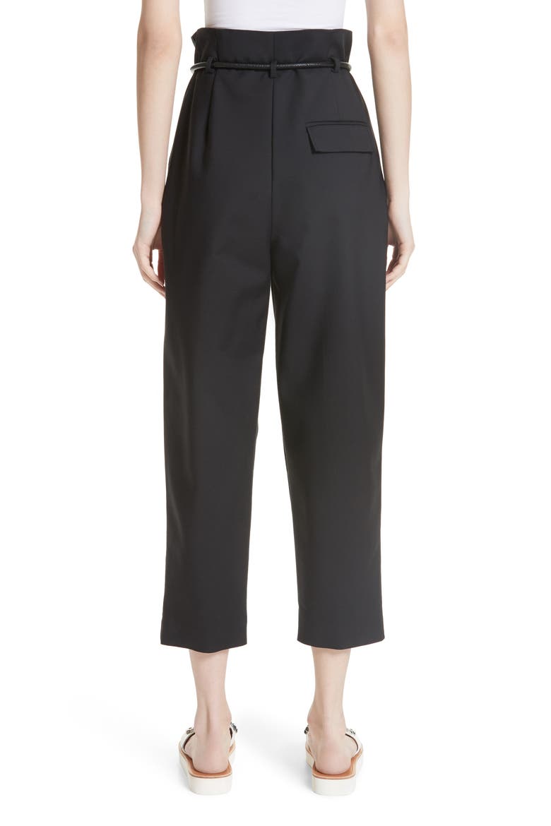Origami Crop Flare Pants, Alternate, color, BLACK