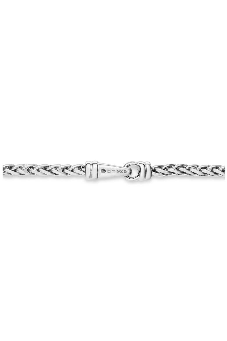 Men's Wheat Chain Necklace in 18K Yellow Gold or Sterling Silver, 2.5mm, Alternate, color, STERLING SILVER