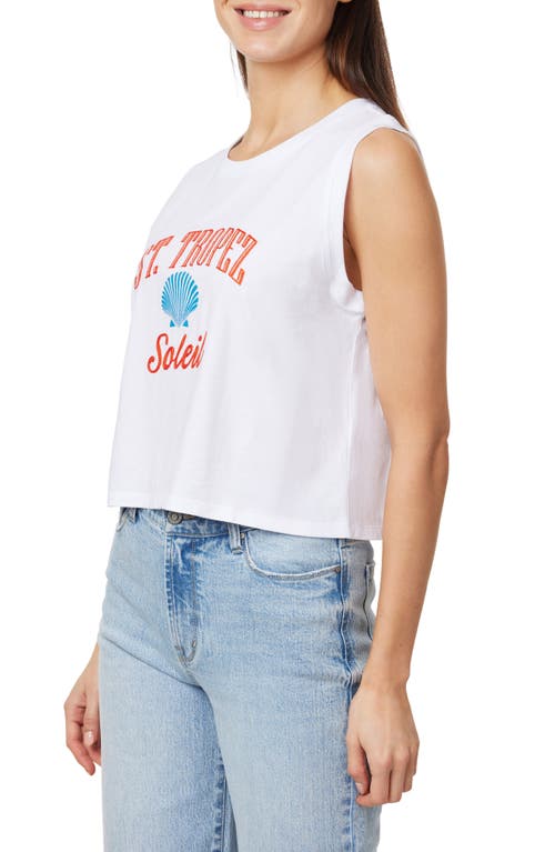 Kensie The Relaxed Muscle Graphic Tank In White