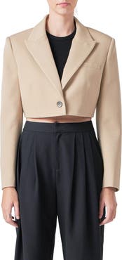 Grey Lab Crop Blazer