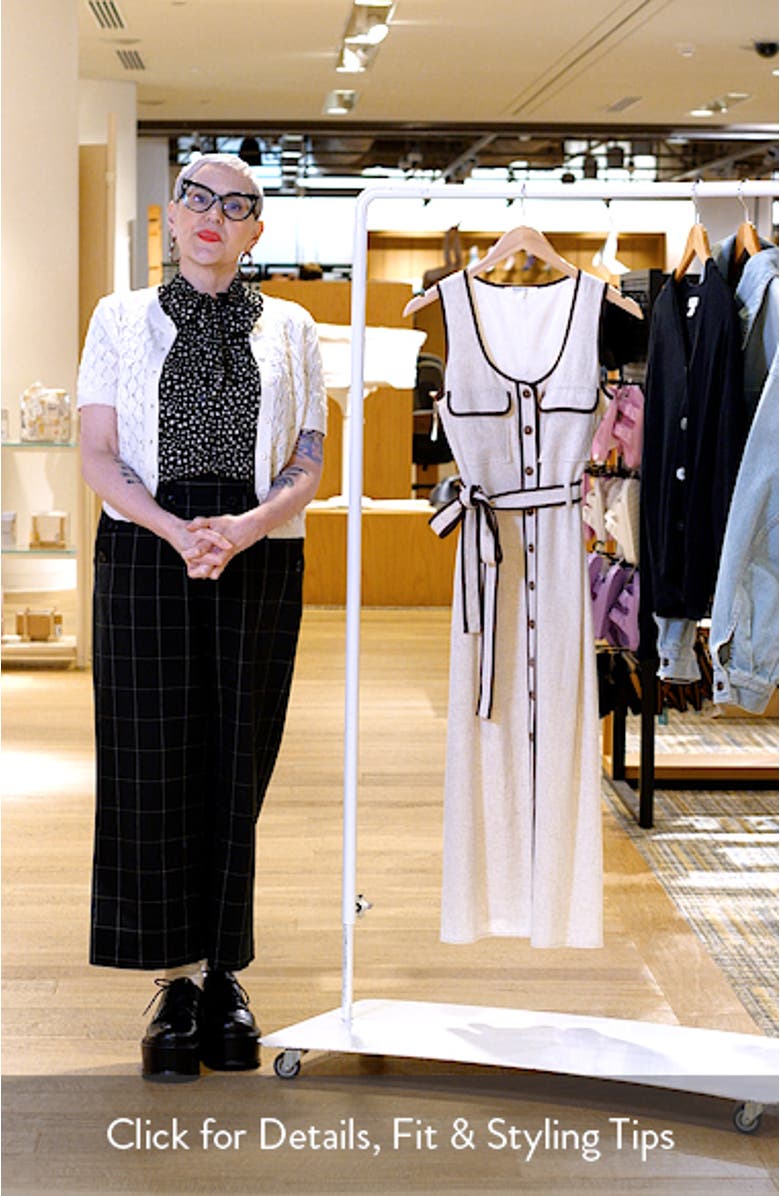 Contrast Piping Button-Up Dress, sales video thumbnail