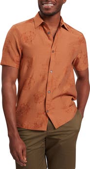 Ted Baker Fabiane Floral Jacquard Short Sleeve Button-Up Shirt