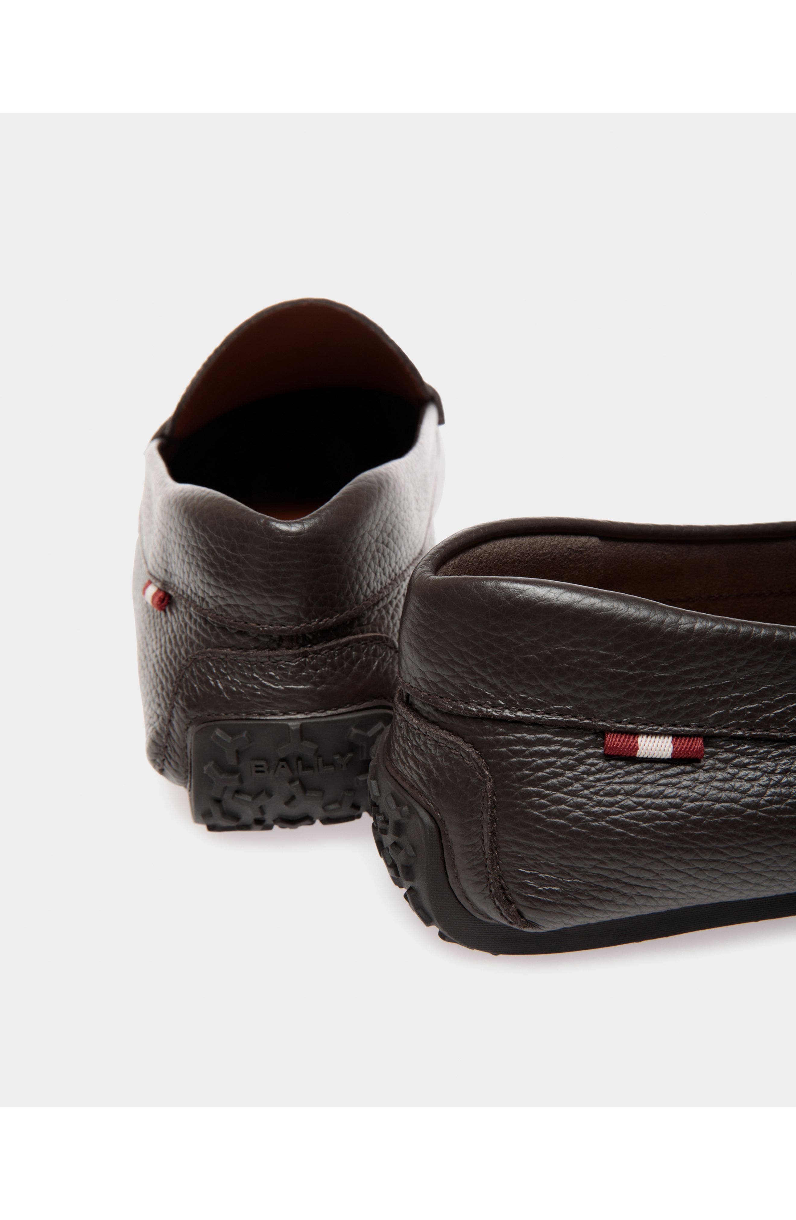 Bally Pilot Driver In Leather with Calf Leather Lining, Alternate, color, Ebano 21