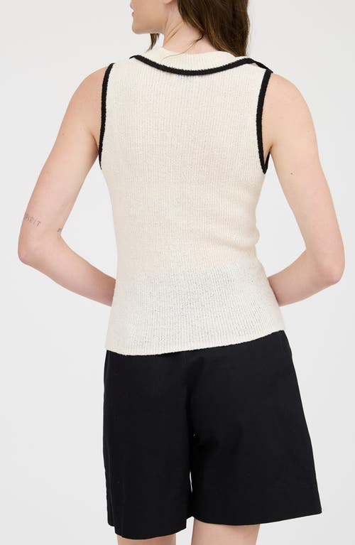 BLU PEPPER BLU PEPPER JOHNNY COLLAR BUTTON FRONT KNIT TANK TOP