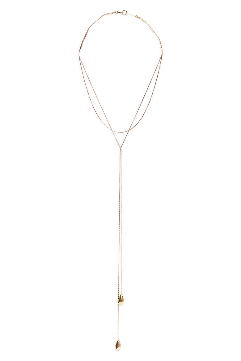 Long Layered Pendant Necklace, Main, color, DORE