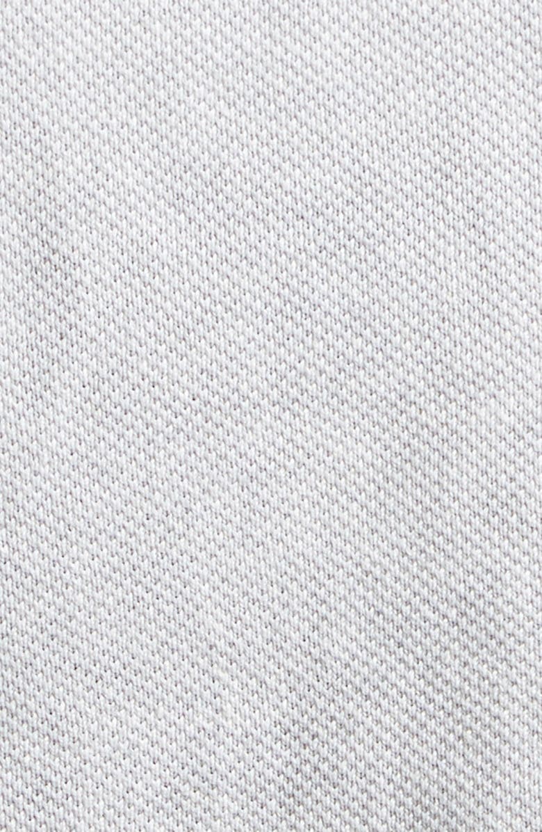 Thom Browne Linen & Cotton 4-Bar Relaxed Fit Polo, Alternate, color, Pale Grey