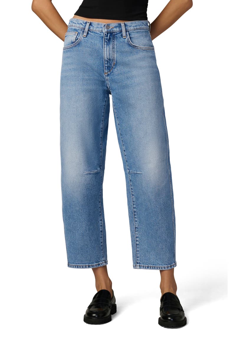 The Wilder High Waist Crop Relaxed Barrel Jeans, Main, color, PREVAIL
