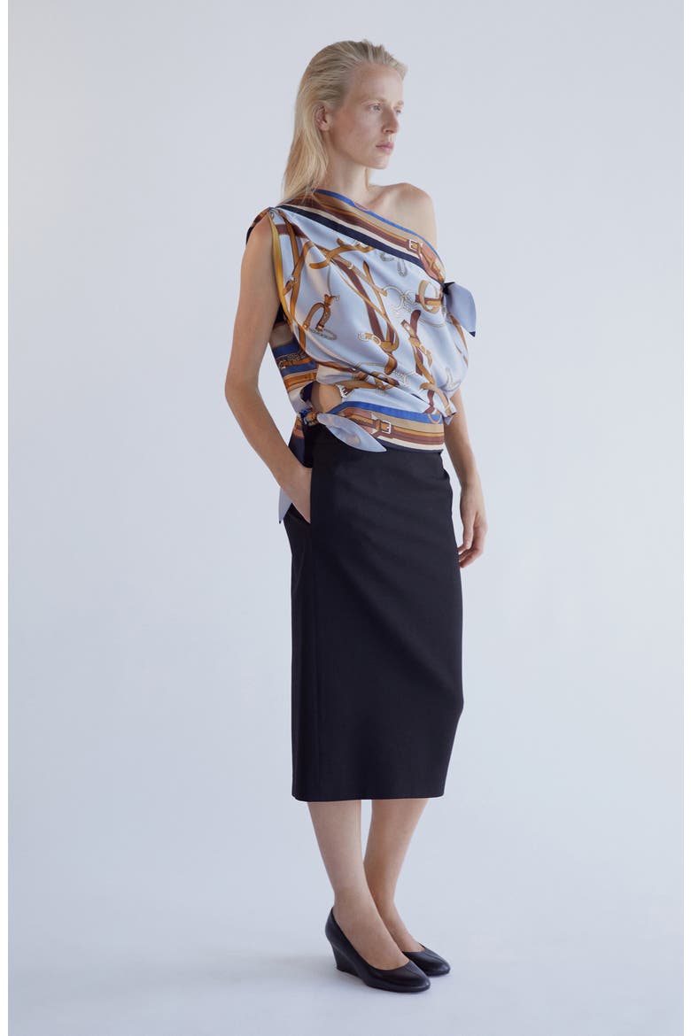 Print One-Shoulder Top, Alternate, color, SKY BLUE