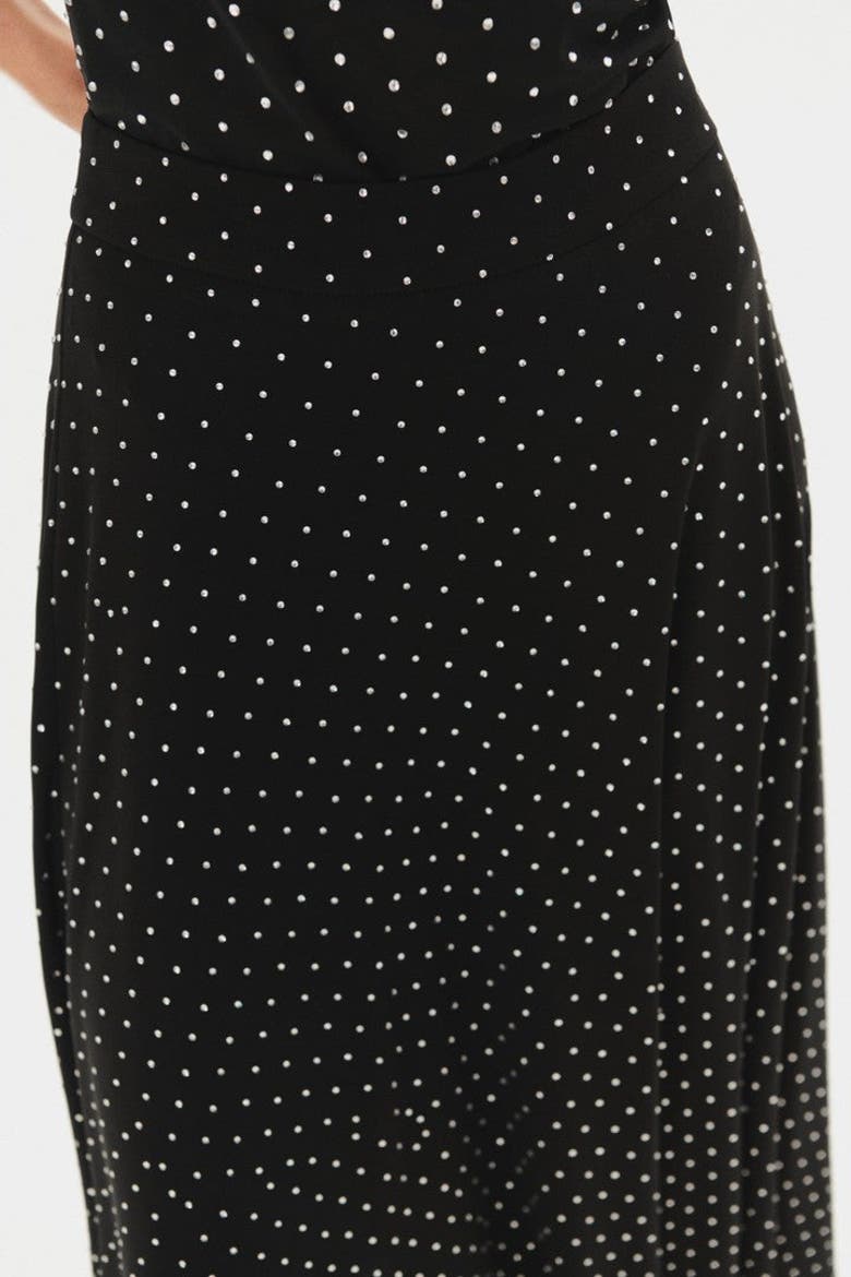 Stone Knit Midi Skirt, Alternate, color, BLACK