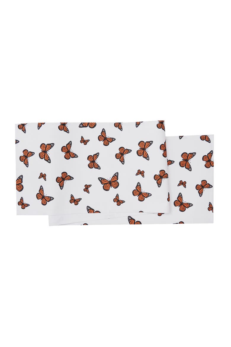 Monarch Butterfly Table Runner 14" x 72", Main, color, Orange