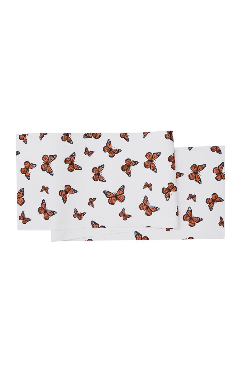 C&F Home Monarch Butterfly Table Runner 14" x 72", Main, color, Orange