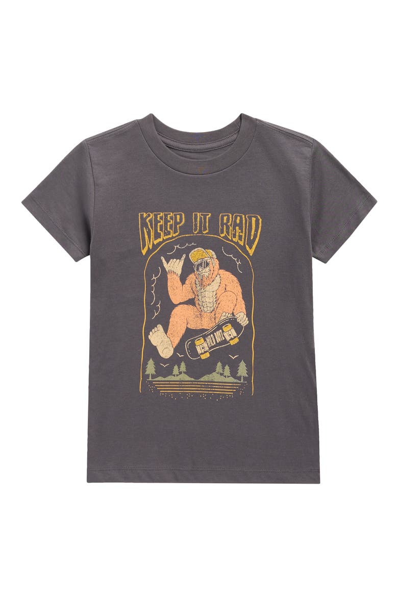 Kids' Keep it Rad Cotton Graphic T-Shirt, Main, color, VINTAGE BLACK