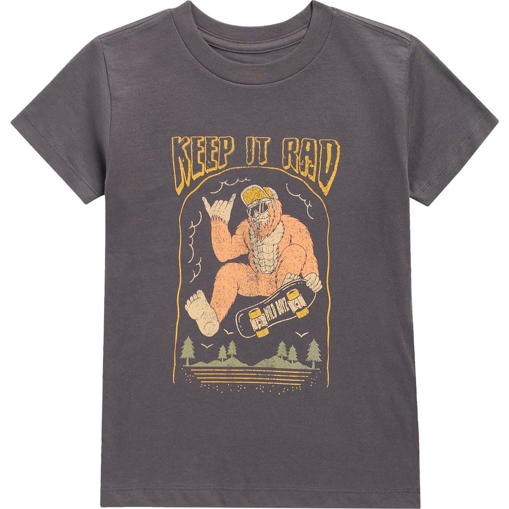 Tiny Whales Kids' Keep It Rad Cotton Graphic T-shirt In Brown