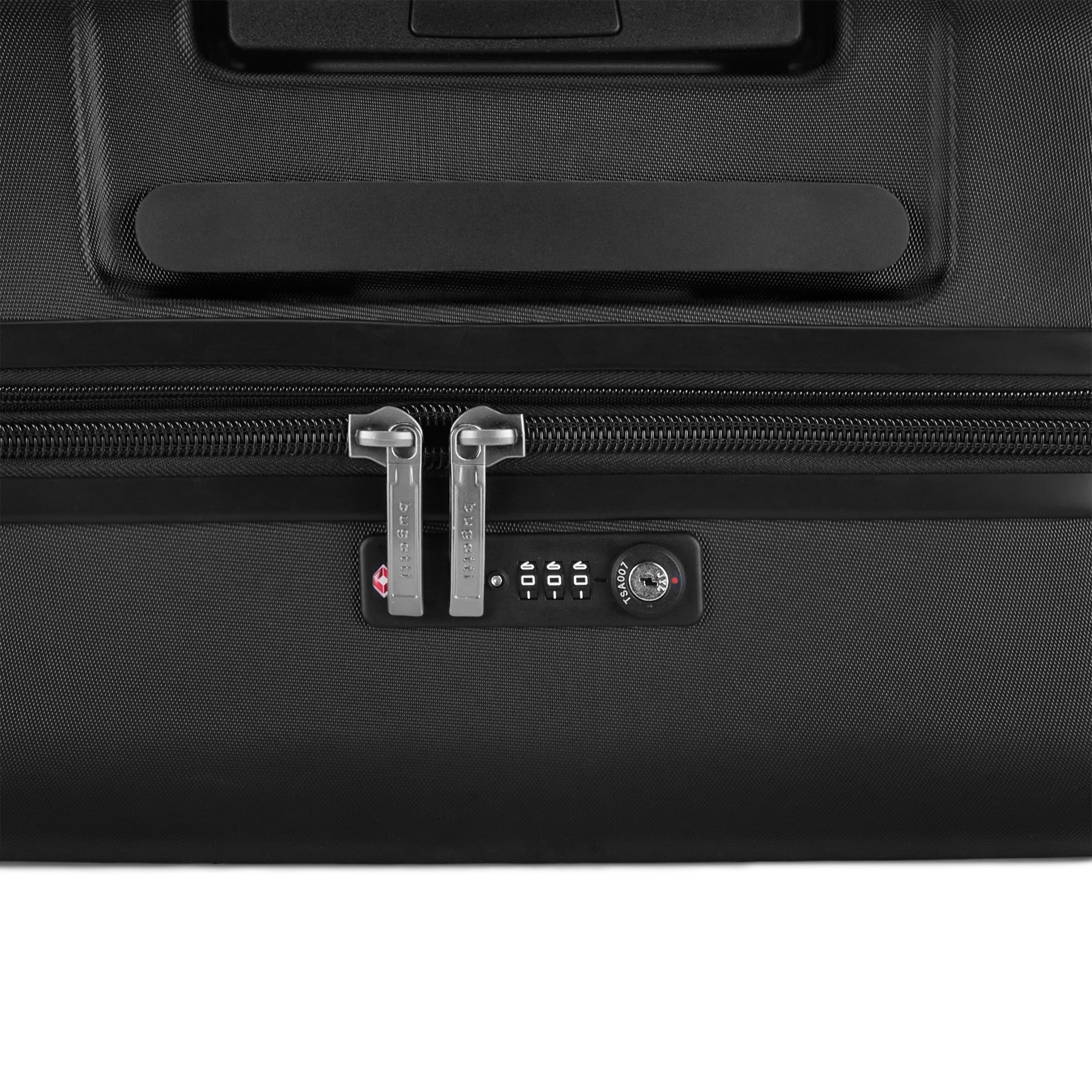 bugatti Wellington 3 Piece Hardside Luggage Set with TSA Lock, Alternate, color, Black