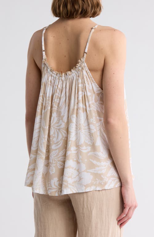 Elan Floral Flowy Cover-up Camisole In Multi
