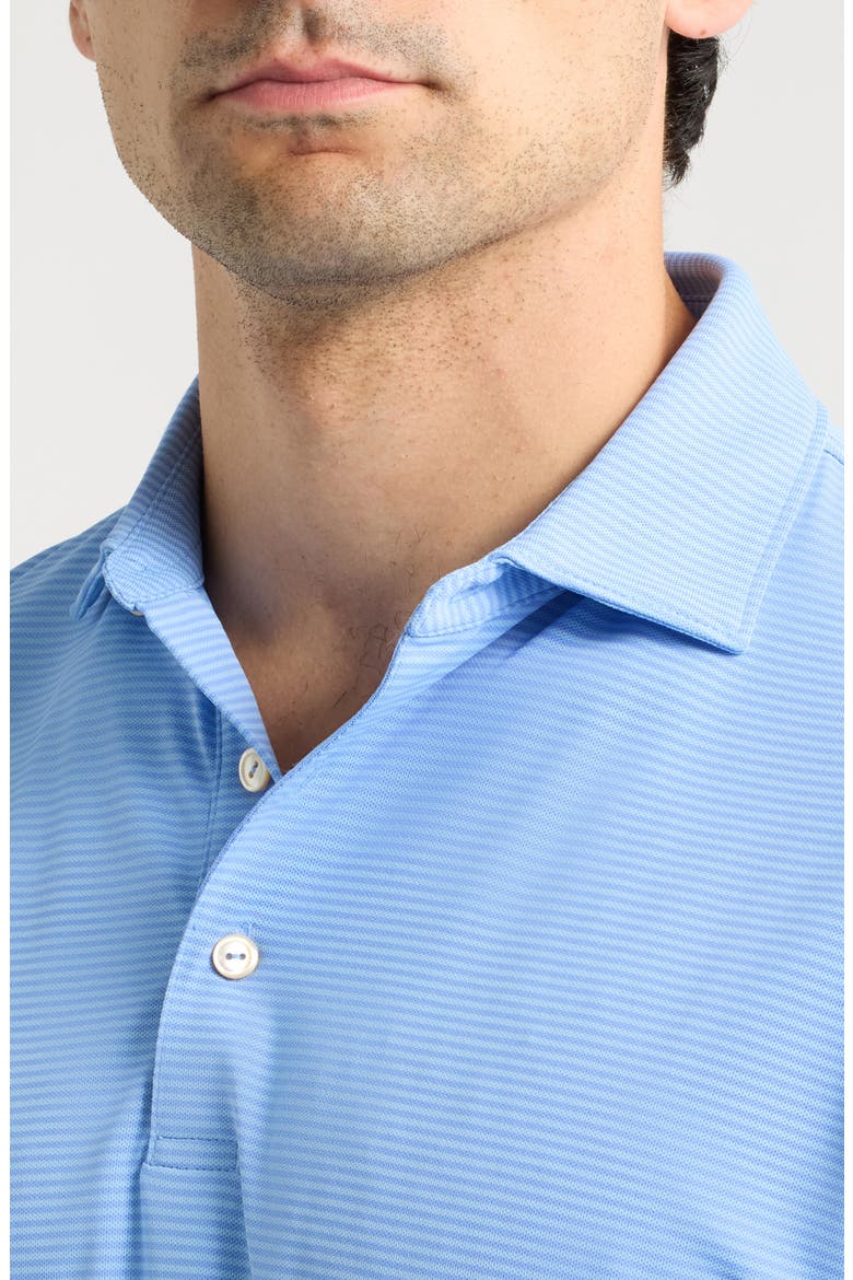 Candor Stripe Mesh Performance Polo, Alternate, color, ESTATE BLUE