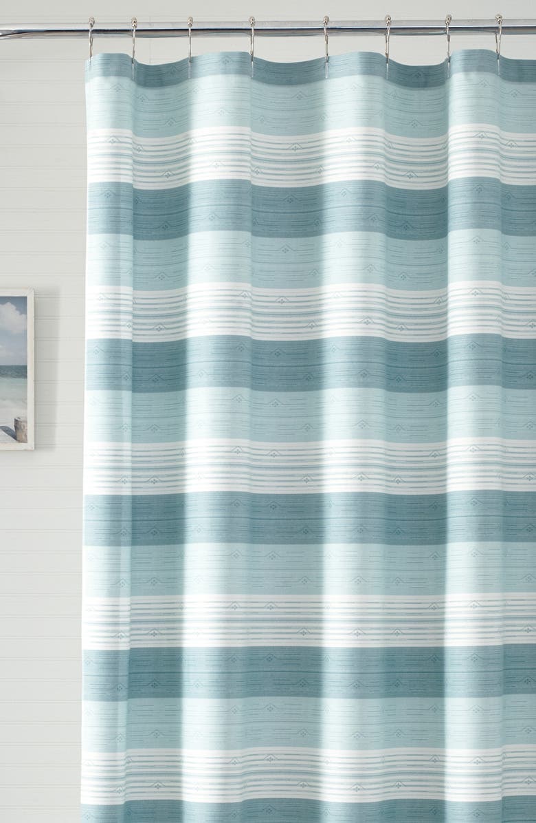 Tommy Bahama Hula Beach Shower Curtain, Alternate, color, Tranquil Blue