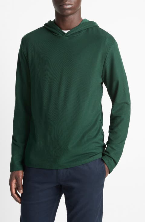 Pima Cotton Piqué Hoodie