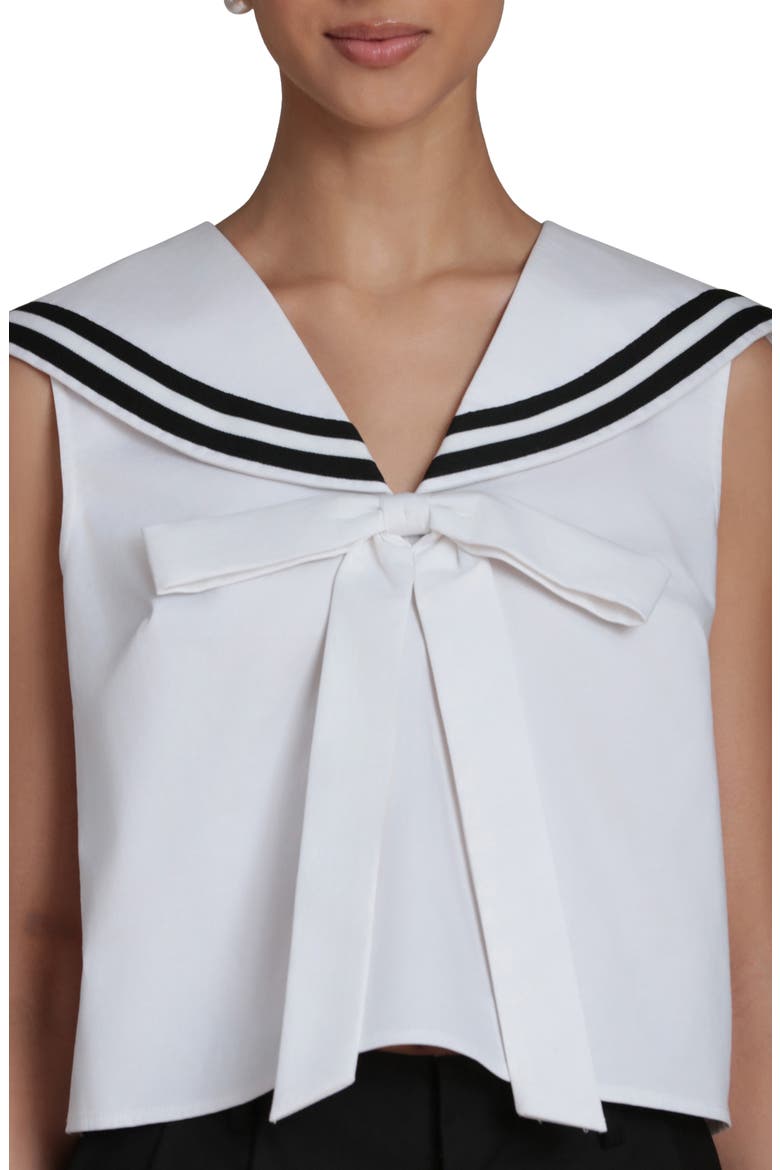 Sailor Sleeveless Top, Alternate, color, WHITE
