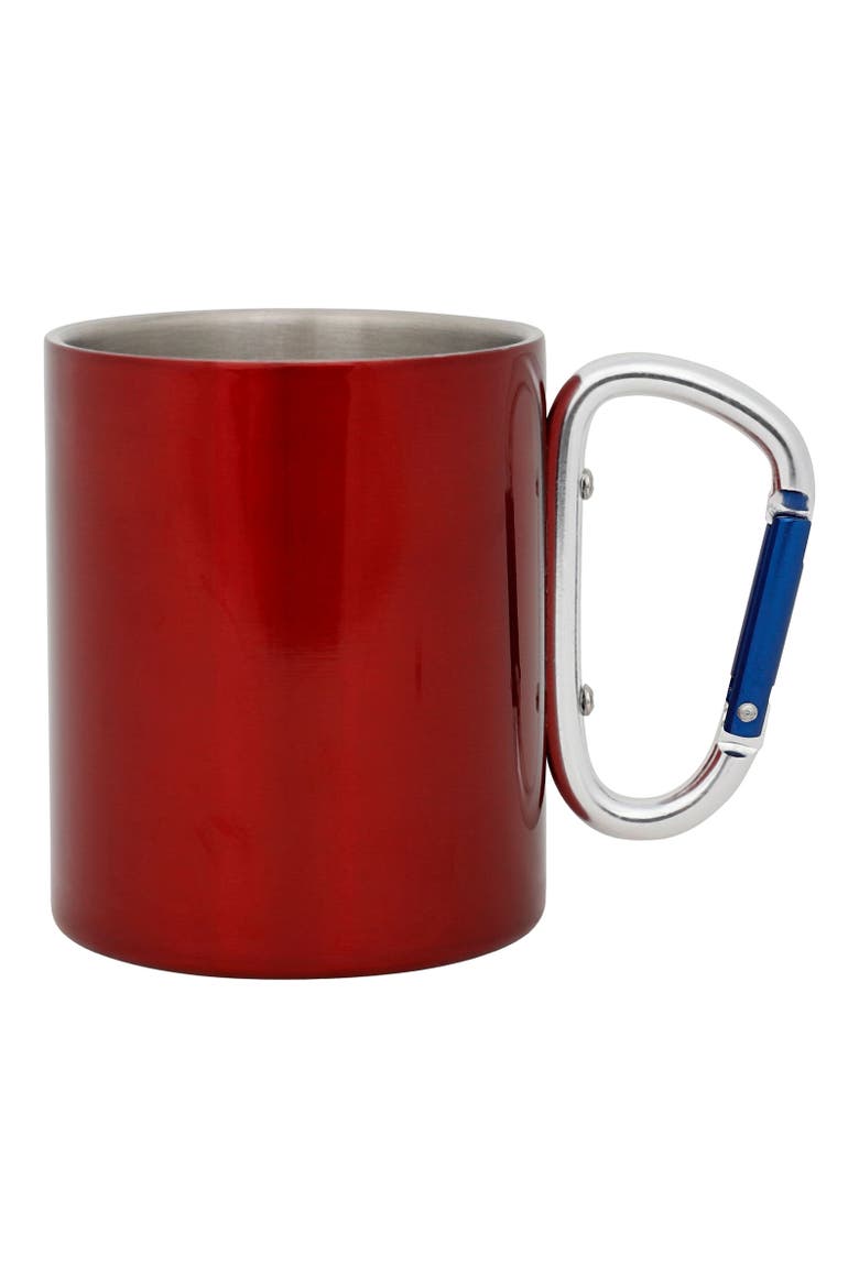 Great Outdoors Steel Karabiner Mug/Cup, Alternate, color, Red