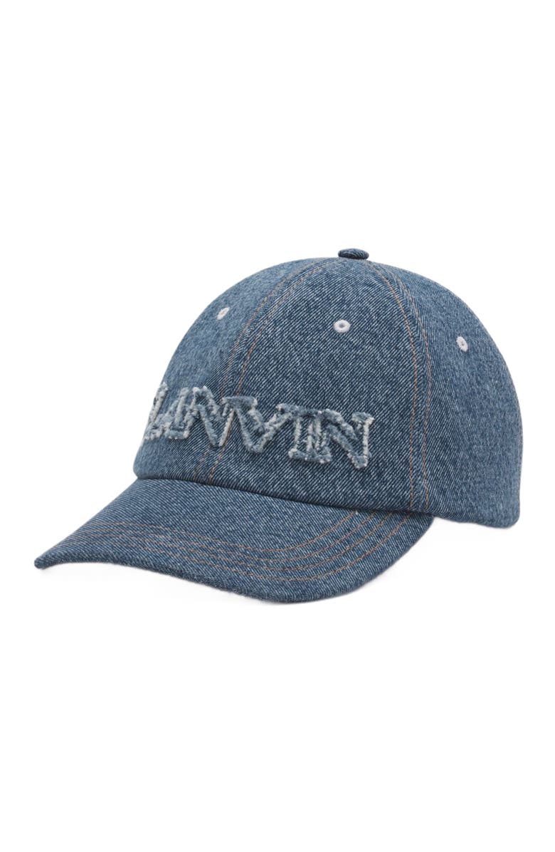 Lanvin CAP IN DENIM, Alternate, color, 