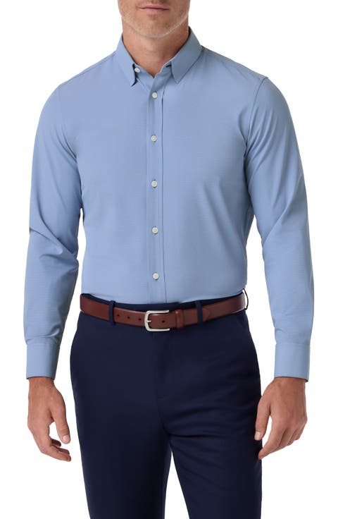Leeward Trim Fit Performance Plaid Shirt