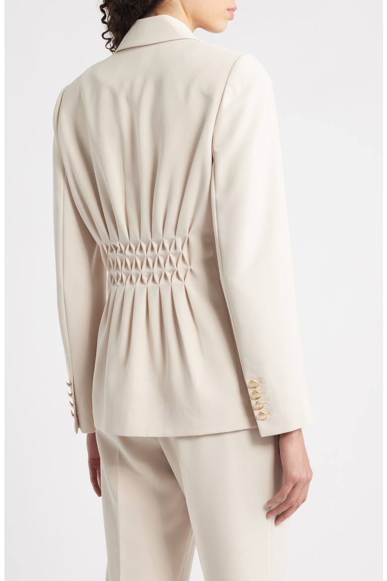 The Ashton Ruched Back One-Button Blazer, Alternate, color, GOLD STRAW