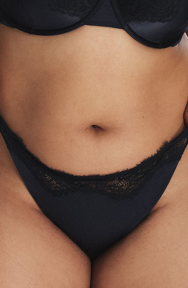 SAVAGE X FENTY Nite Shade Cheeky Briefs, Alternate, color, Black Caviar