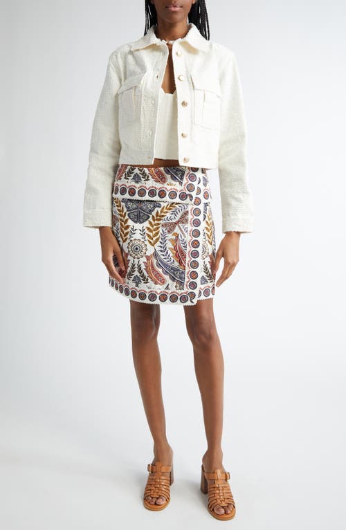 Shop Farm Rio Boho Glam Foldover Waist Skirt In Boho Glam Off-white