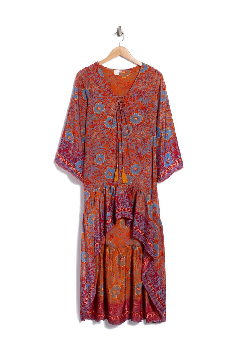 High Low Tunic Dress, Alternate, color, RED