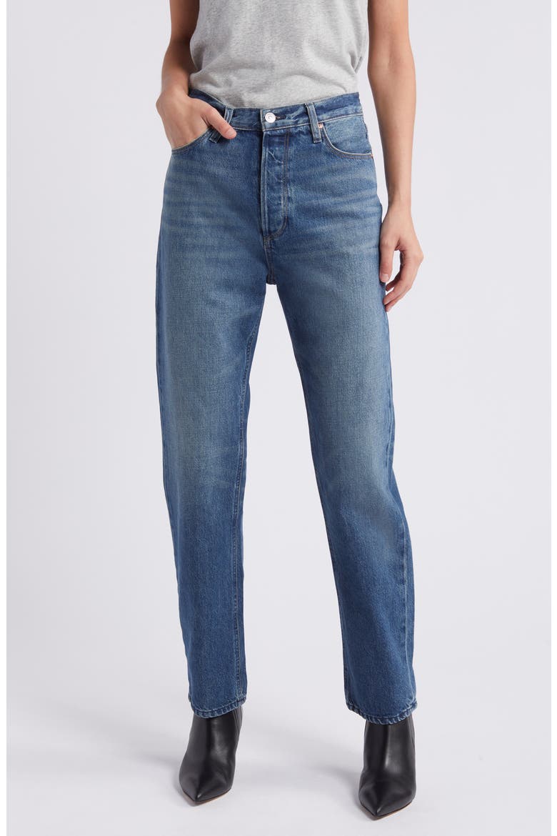 Sawyer High Waist Straight Leg Jeans, Main, color, IMAGINE