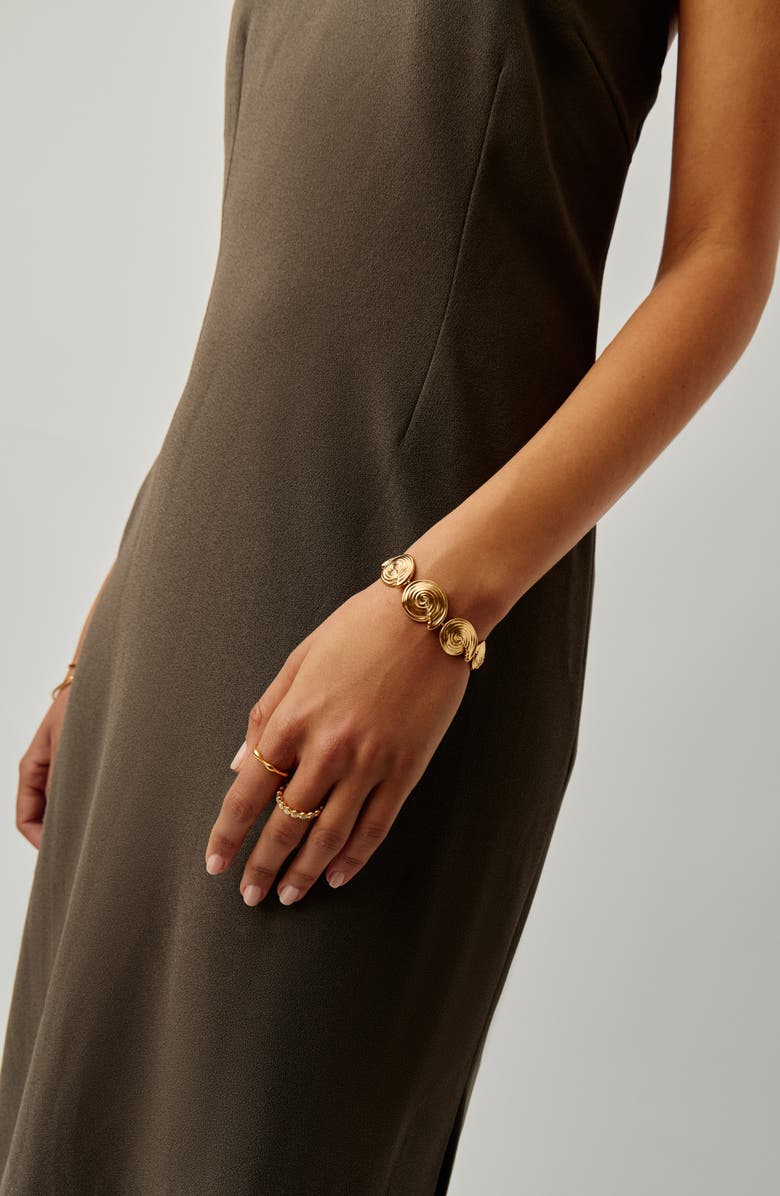 Missoma Spiral Statement Bracelet, Alternate, color, Gold