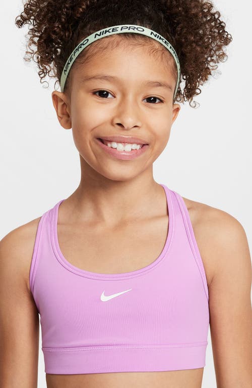 Nike Kids' Dri-fit Racerback Sports Bra In Purple