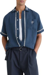Reiss Yamal Linen Camp Shirt