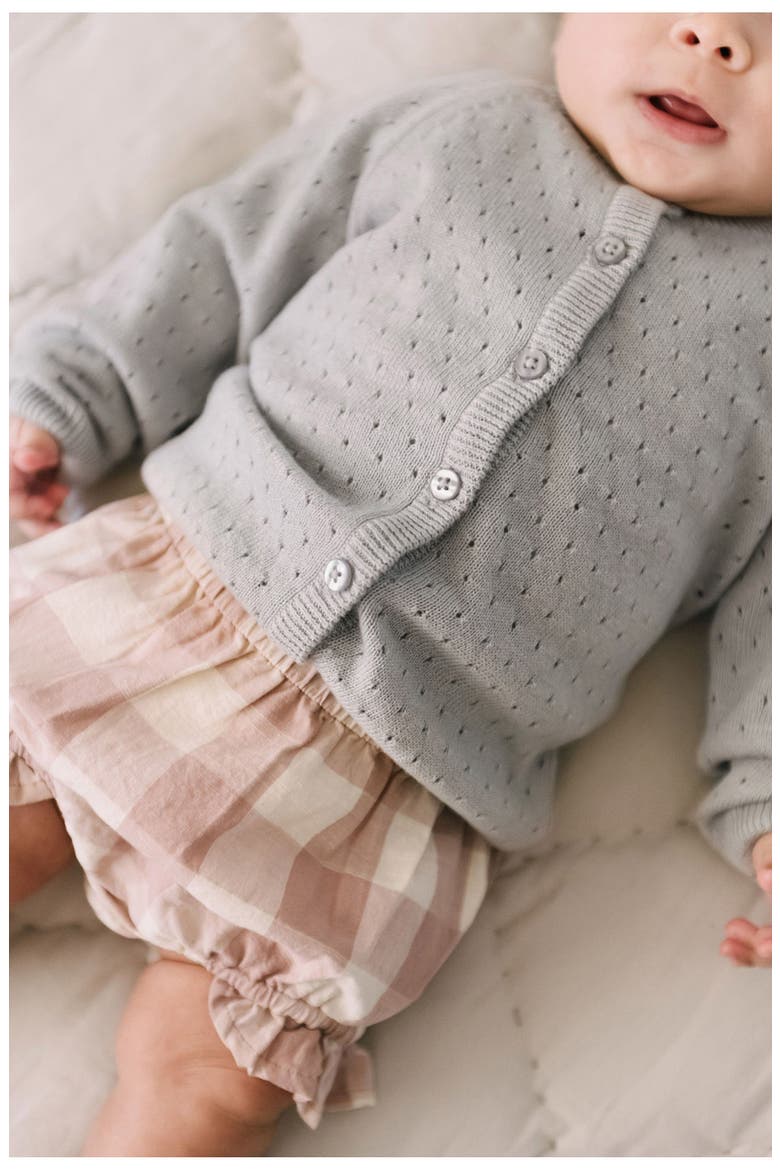 Ruffle Organic Cotton Bloomers, Alternate, color, CHECKMATE IRIS