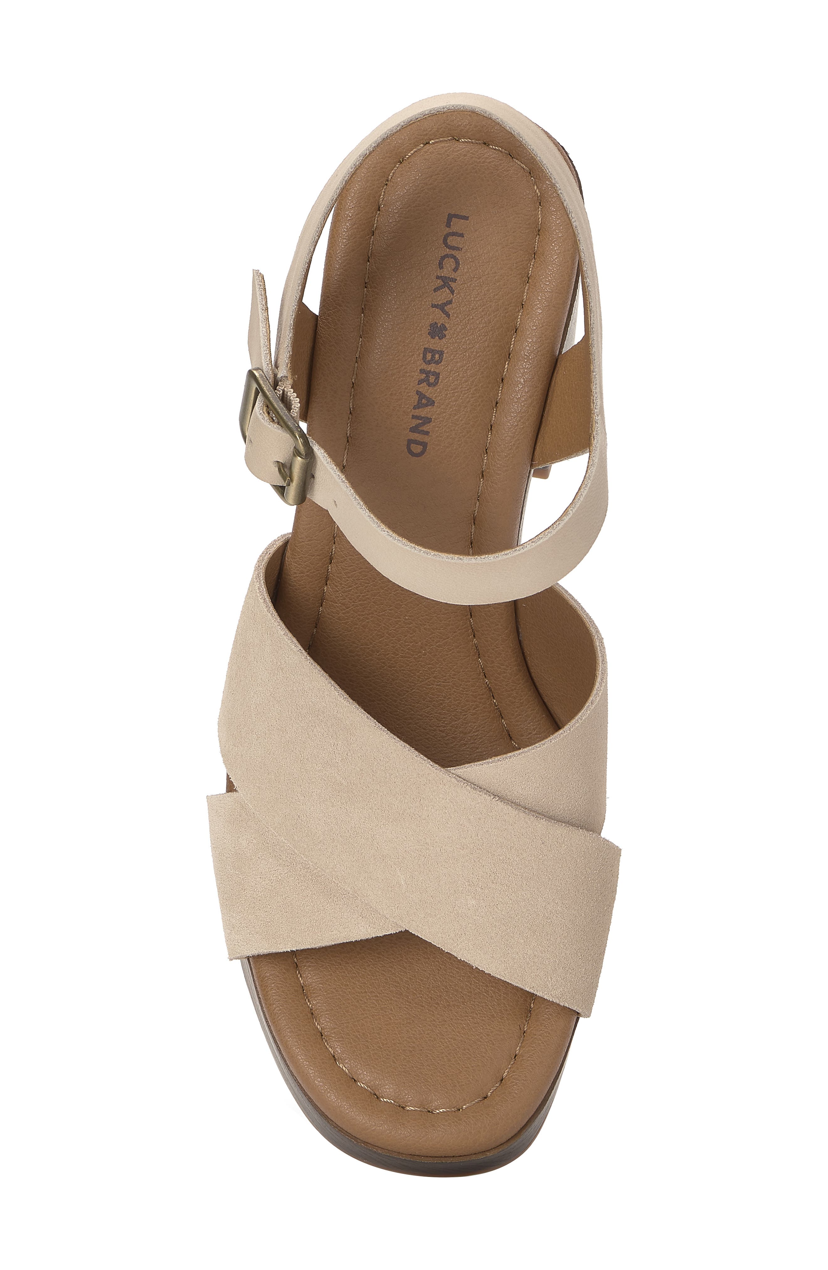 Lucky Brand Carsen Platform Sandal, Alternate, color, Cannellini