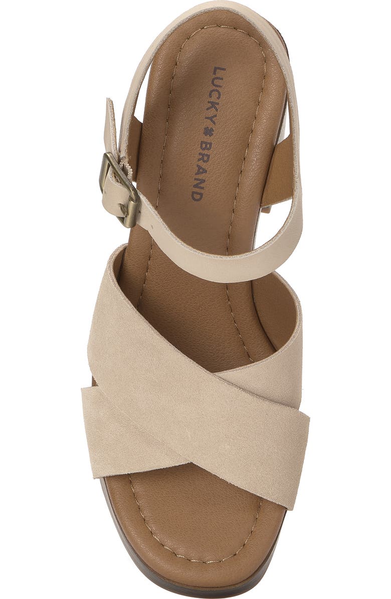 Lucky Brand Carsen Platform Sandal, Alternate, color, Cannellini