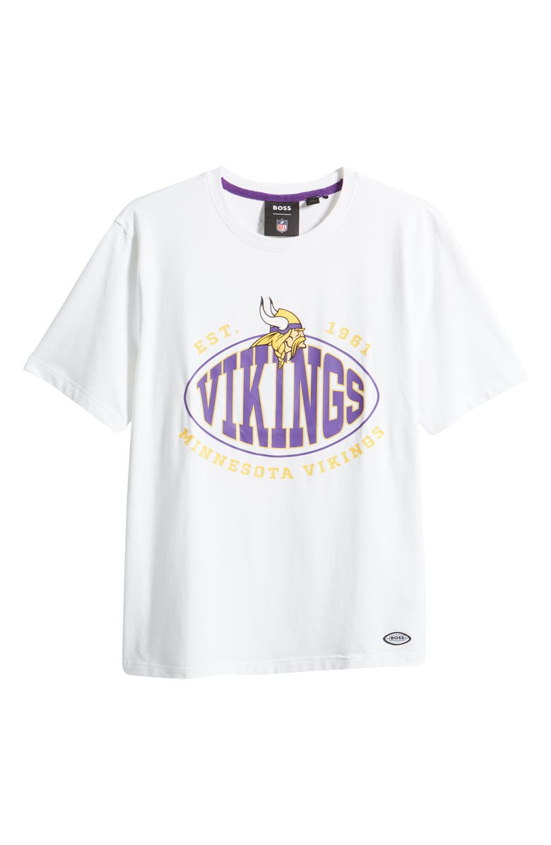 BOSS x NFL Stretch Cotton Graphic T-Shirt, Alternate, color, Minnesota Vikings White
