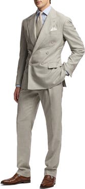 Ralph Lauren Purple Label Double Breasted Worsted Flannel Suit