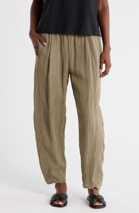 Stripe Organic Linen Lantern Pants (Regular & Petite)