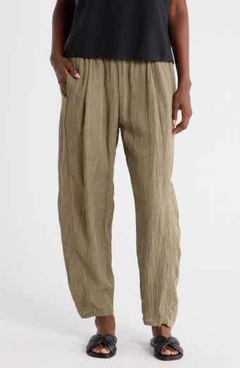 Eileen Fisher Stripe Organic Linen Lantern Pants