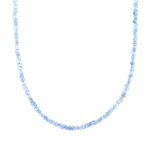 Blue Topaz Bead Necklace