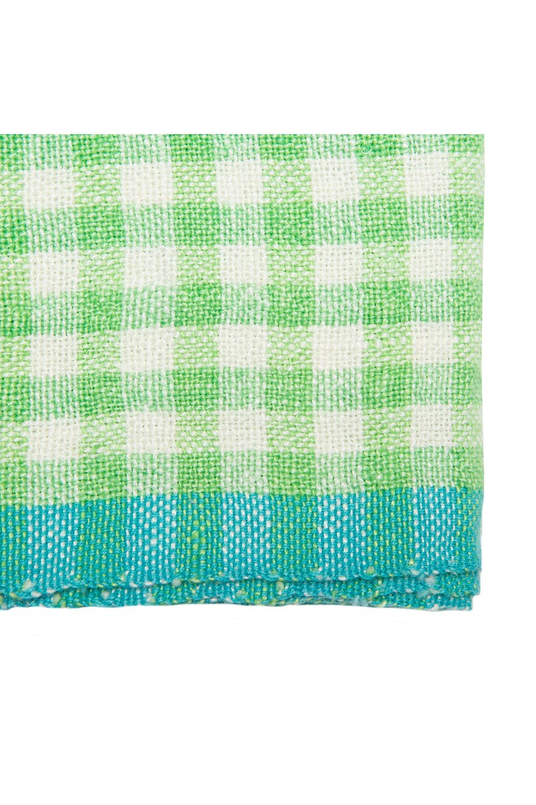 Gingham Towels  - Set of 2, Alternate, color, Lime/Aqua 20" x 30"