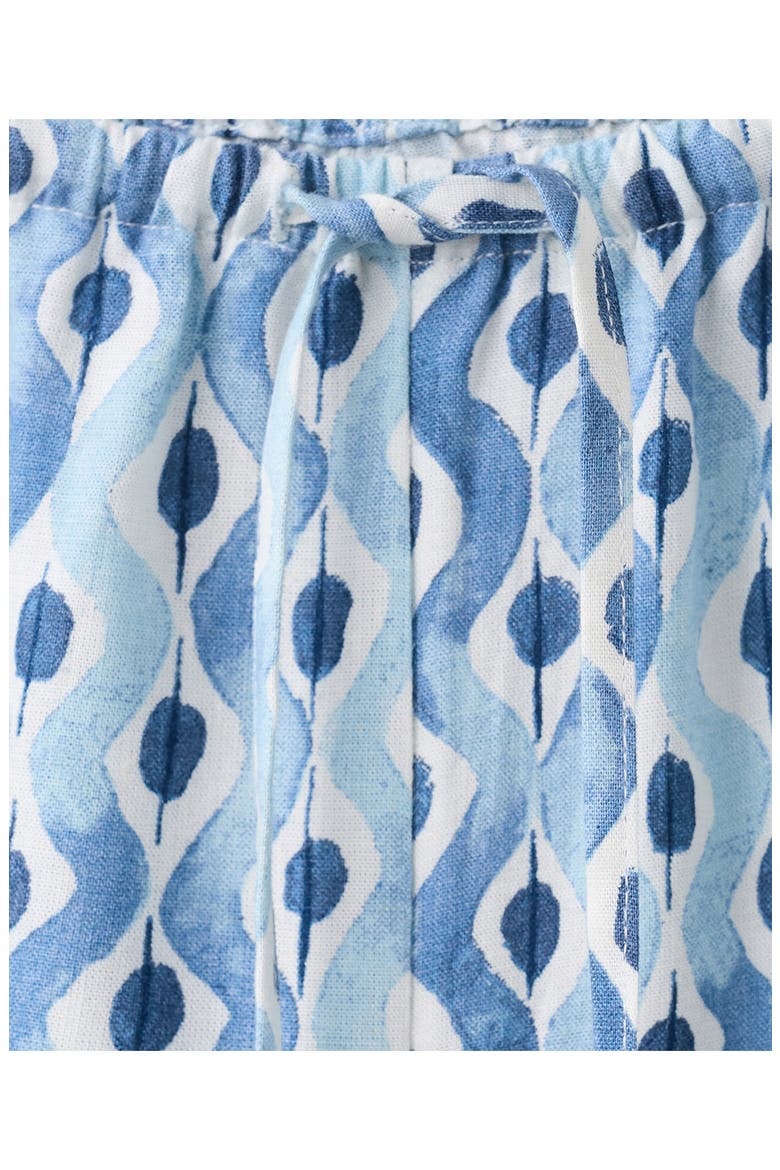 High Waist Abstract Print Pants, Alternate, color, SKY BLUE
