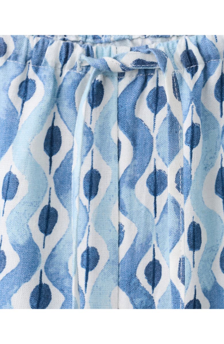 MANGO TEEN High Waist Abstract Print Pants, Alternate, color, Sky Blue