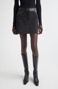 Stand Studio Beatrice Leather Trim Miniskirt