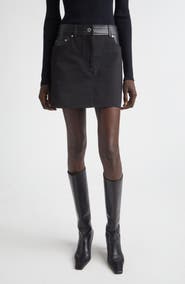 Stand Studio Beatrice Leather Trim Miniskirt