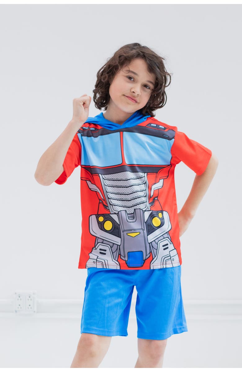 Transformers Cosplay T-Shirt & Shorts Set, Alternate, color, Optimus Prime Red